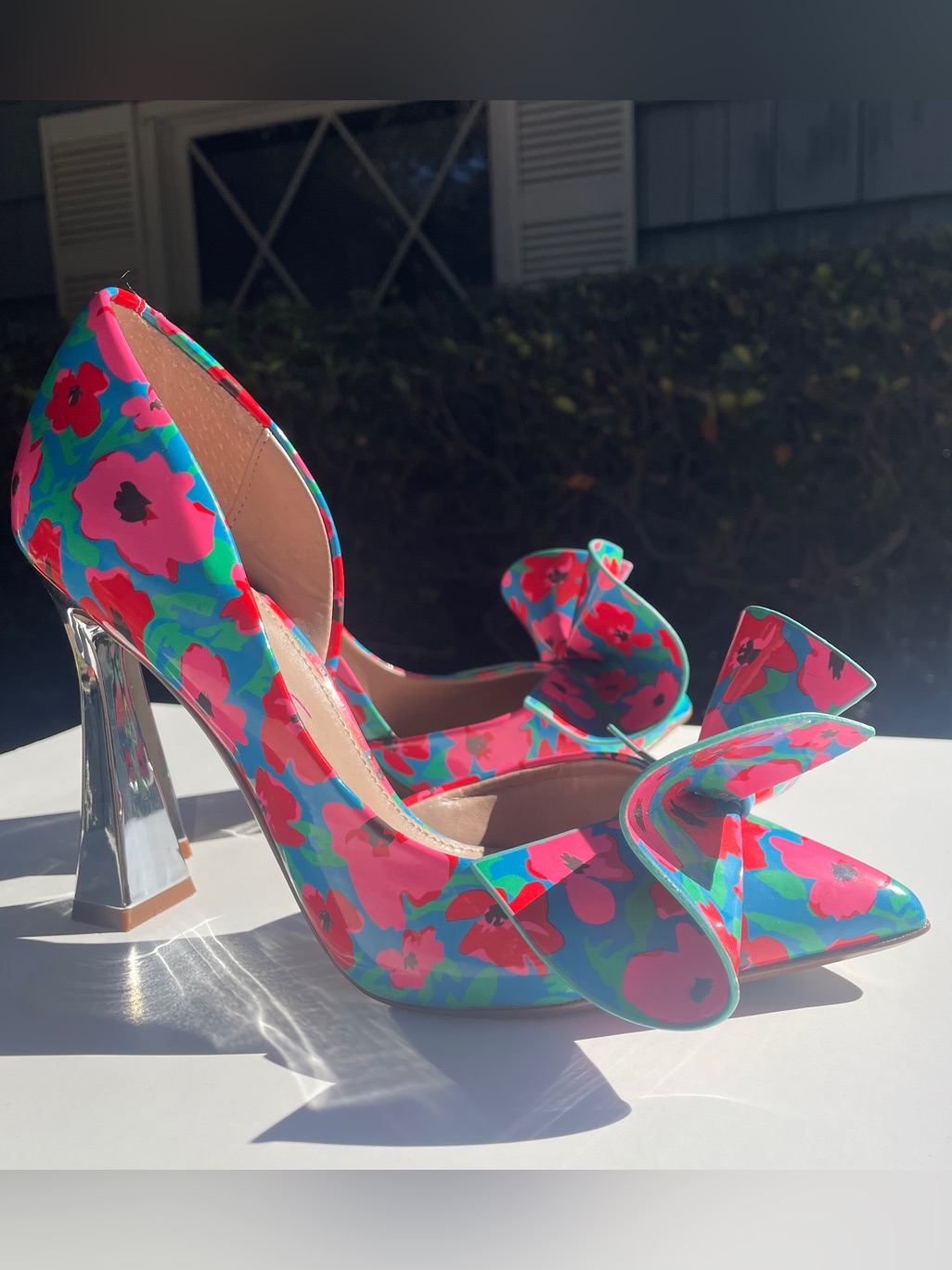 Betsey Johnson Nobble Pump Women's Multicolor Floral Pumps 7.5